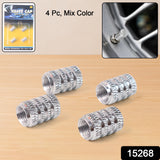 Tire Valve Stem Caps Fit For Genesis Cars. Air Valve Caps Suit For Most Car Truck Suv Wheel Accessories 4pcs Silver.