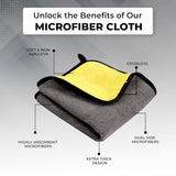 Car Cleaning Kit Combo – Long Retractable Car Duster, Mini Interior Clean Soft Brush, Multipurpose AC Vent Cleaner Brush & 40x30 cm Microfiber Cloth – Complete Car Cleaning Set (Pack of 4)