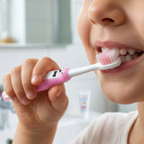 Kids Cartoon Toothbrush With Airplane Toy (2 Pc Set)