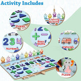 Wooden Number Puzzle Match Board And Magnetic Rod