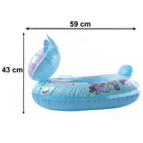 Kids Inflatable Cartoon Animal Swim Ring Pool Float With Safety Handle  1 Pc