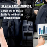 Rgb Breathing Light Multi Port Car Usb Charger (1 Set 1.5m)